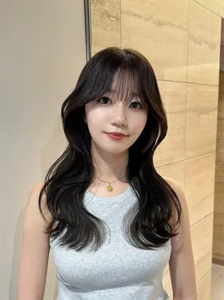 セミロング カラー 🦋韓国系指名No1 店長/圓山 祐也🦋のヘアスタイル