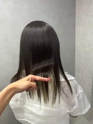 ロング かがみ/メンテナンス カット無料のヘアスタイル