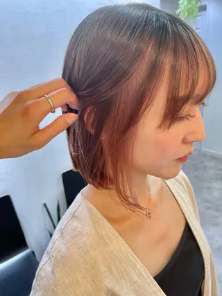 ショート カラー レイン🌏🌱 似合わせ/ハイトーンのヘアスタイル
