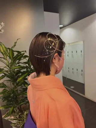 ヘアアレンジ ブリーチカラー/ベー ジュ/Hono🦖のヘアスタイル