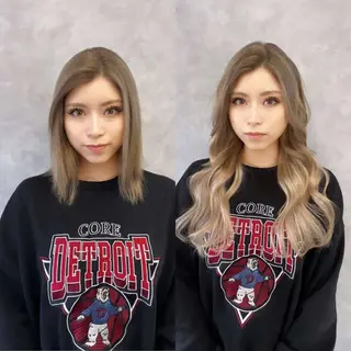 セミロング カラー 三浦 美鈴のヘアスタイル