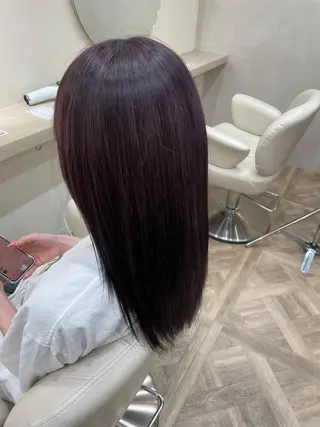 ロング カラー シンバヒナノ/パーマ レイヤー/髪質改善のヘアスタイル