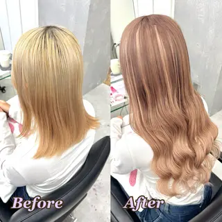 ヘアメ🎀推しカラー 🥣横浜/しほ🧸のヘアスタイル