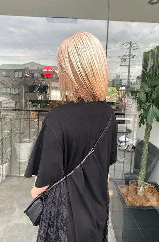 ミディアム カラー 山﨑 大暉【ダブルカラー】のヘアスタイル