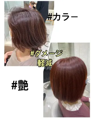 ショート カラー 縮毛矯正&髪質改善 西野のヘアスタイル