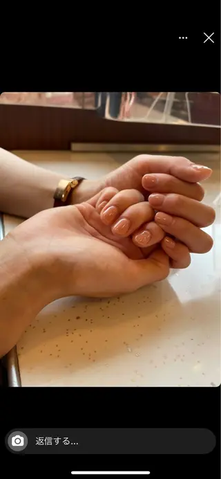 ネイル 池袋Uni nail 上品シンプルデザインのネイルデザイン