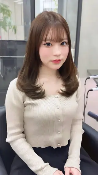 ミディアム カラー ヘアアレンジ the path sora♡のヘアスタイル