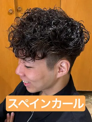 ショート パーマ メンズ メンズパーマ&メンズ 縮毛矯正/平野/渋谷のヘアスタイル