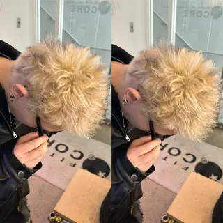 ショート カラー yori SAPPORO所属・yoriダブルカラー 代表すがわらのヘアスタイル