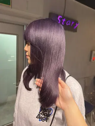 ロング カラー NANAMI🩵 大人可愛い韓国ヘアのヘアスタイル