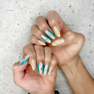 ロング カラー パーマ ヘアアレンジ メンズ キッズ ネイル マツエク・マツパ Salon Ｋのネイルデザイン