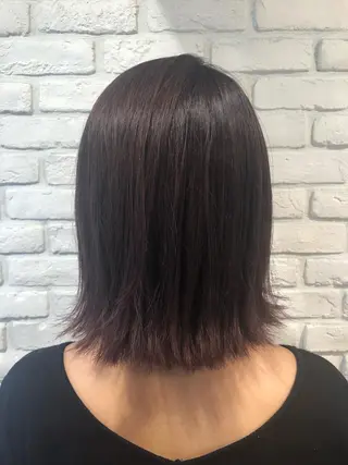 ミディアム カラー ベージュカラー🧸 伊藤なつみのヘアスタイル