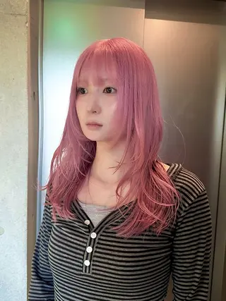 ロング カラー 柔め透明感血色カラー 暖色/レイヤー/ゆいのヘアスタイル