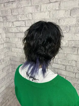 ミディアム カラー パーマ ヘアアレンジ メンズ キッズ ネイル マツエク・マツパ アイブロウ 🔥漢髪特化メンズ マネージャーYUKIのヘアスタイル