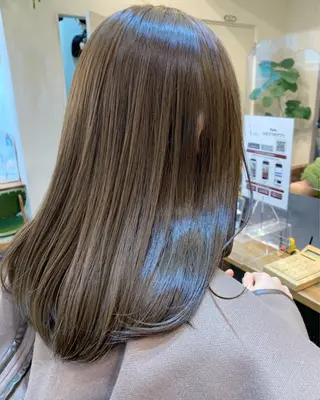 セミロング カラー メンズ/パーマ /レディース髪質改善のヘアスタイル