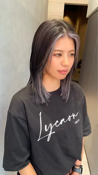 ショート カラー 韓国メンズヘア　ミル クティボブ　足立佳代のヘアスタイル