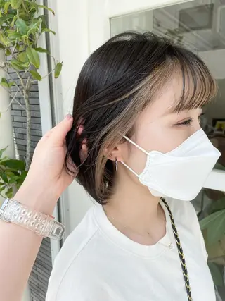 ミディアム カラー ヘアアレンジ 鴫原 亜弥のヘアスタイル