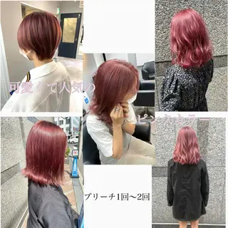 ミディアム カラー ヘアアレンジ 美髪矯正・レイヤー 倉友哉のヘアスタイル