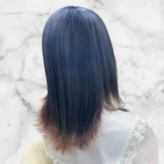 ロング カラー プルシールエクステ/ ハイトーン/ブリーチのヘアスタイル
