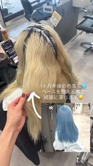 ロング カラー shio ハイトーン 💗【福岡天神】のヘアスタイル