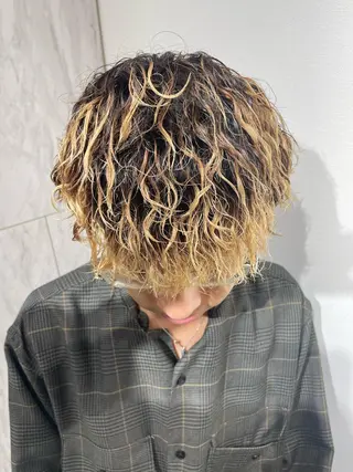 パーマ メンズ 大阪美容師 井上智博のヘアスタイル