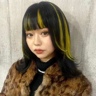 セミロング カラー SHURI❤️🔥 中/韓mix ♡のヘアスタイル