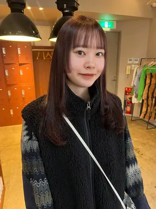 ミディアム カラー 🩷ハイトーン透明感 レイヤー🩷ユリカのヘアスタイル