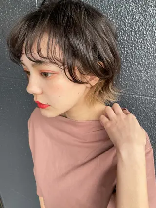 ショート カラー ヘアアレンジ cherir髪質改善 パーソナルカラー診断のヘアスタイル