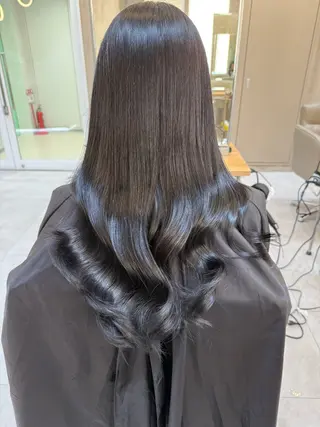 セミロング ✨赤味消しカラー✨ 韓国ヘア/古川恭平のヘアスタイル