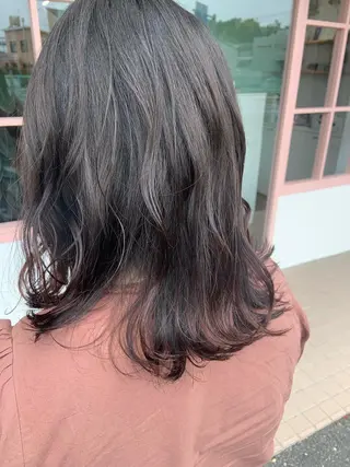 ミディアム ヘアアレンジ KAORI／ 髪質改善ストレートのヘアスタイル