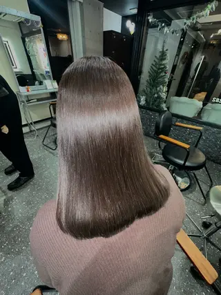 セミロング カラー パーマ 髪質改善⭐️縮毛矯正 中野⭐️Rinaのヘアスタイル