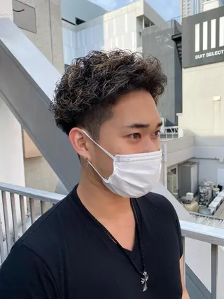 パーマ メンズ 梅田中崎町メンズ 美容師ユースケのヘアスタイル
