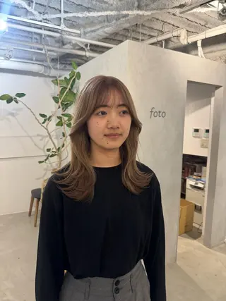 セミロング 顔周りcut・ご相談 ＝新宿しずく🇰🇷のヘアスタイル