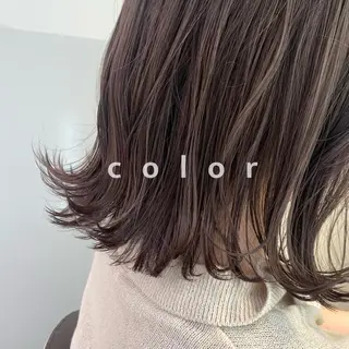 ミディアム カラー RINA🧤 デザインとボブのヘアスタイル