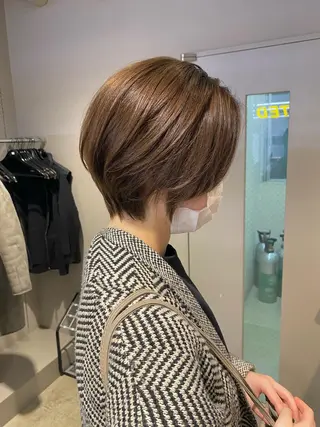ショート カラー パーマ 【赤み消しカラー】 中野浩太のヘアスタイル
