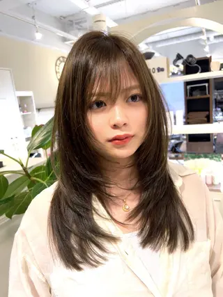 ミディアム カラー 海外レイヤー/ レイヤーカット/和田のヘアスタイル
