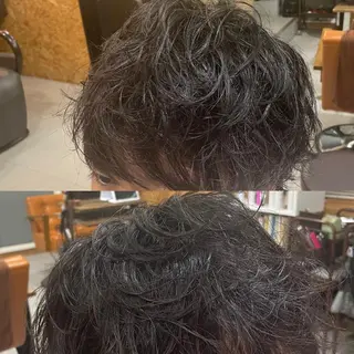 ショート パーマ メンズ かんばら りょーいのヘアスタイル