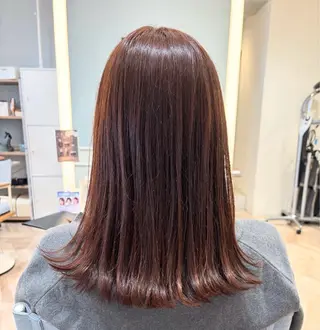 セミロング ブリーチなしwカラー メンズパーマ新居見のヘアスタイル