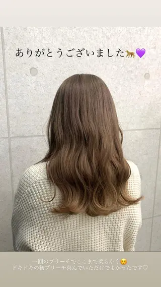 ロング カラー レイヤー ハイトーン 暖色⭐︎KANAKOのヘアスタイル