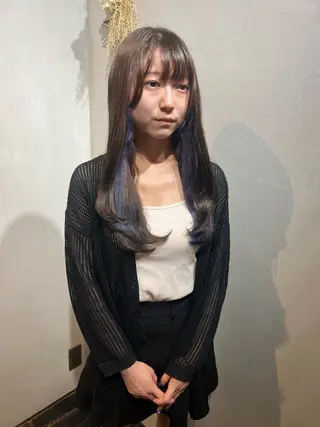 ロング カラー Aya/四条烏丸/ インナーカラーのヘアスタイル