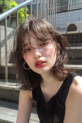 ミディアム 伶風/ ボブのヘアスタイル