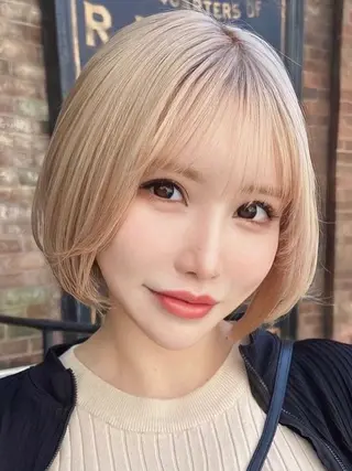 ショート カラー ヘアアレンジ vizz by el yts 北谷エクステのヘアスタイル