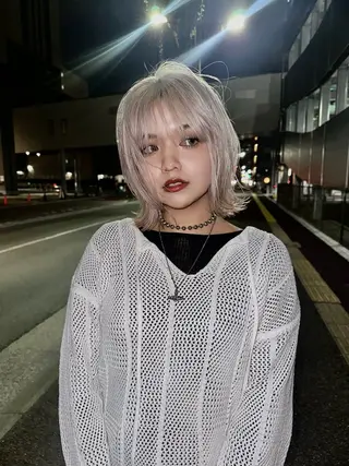 ミディアム カラー ケアブリーチ特化✨/ 艶カラー/エクステのヘアスタイル
