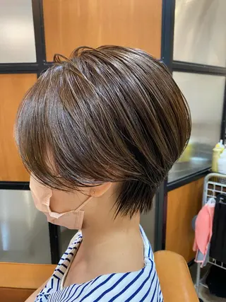 ショート くびれショート・ボブ カットorパーマ特化のヘアスタイル