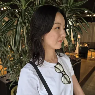 セミロング カラー ハヤシ マユ ✂ 府中美容室のヘアスタイル