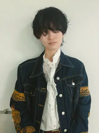 ショート パーマ BURROW うえみ 寿々のヘアスタイル