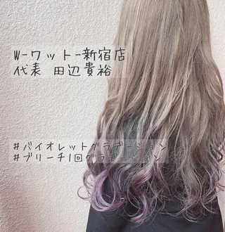 ロング カラー パーマ ヘアアレンジ メンズ キッズ ネイル マツエク・マツパ 🫧代表/新宿駅近/ 限定価格🫧田辺貴裕のヘアスタイル