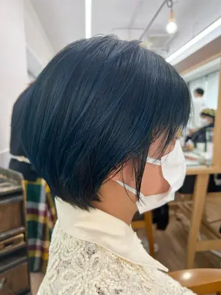 ショート カラー パーマ/ハイライト 💙鶴岡 愛💙のヘアスタイル