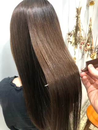 ロング コテ巻き風パーマ/ 髪質改善/河島恭平のヘアスタイル