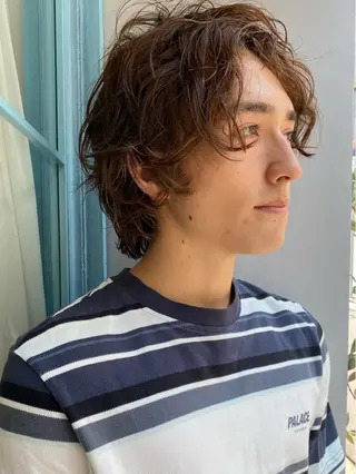 ミディアム パーマ メンズ メンズ特化🔥木下 晃徳のヘアスタイル
